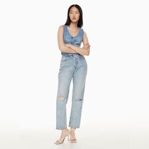 Aritzia Denim Forum The Joni High Rise Loose 90s Jean Light Wash 29L Size 30